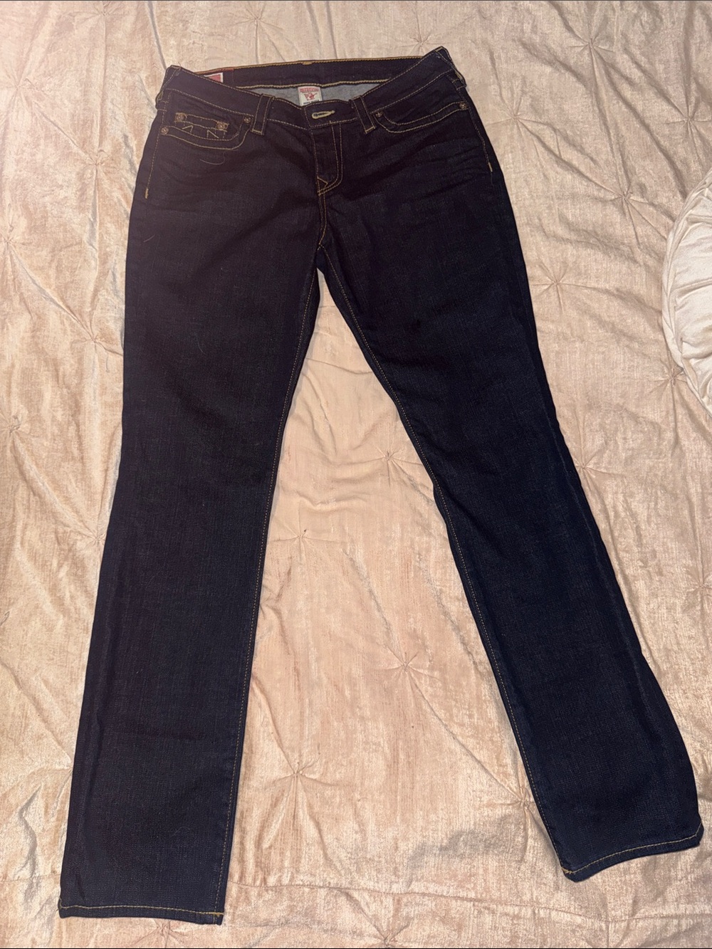 True religion Women’s Dark Indigo Straight Leg Jeans - Classic Fit